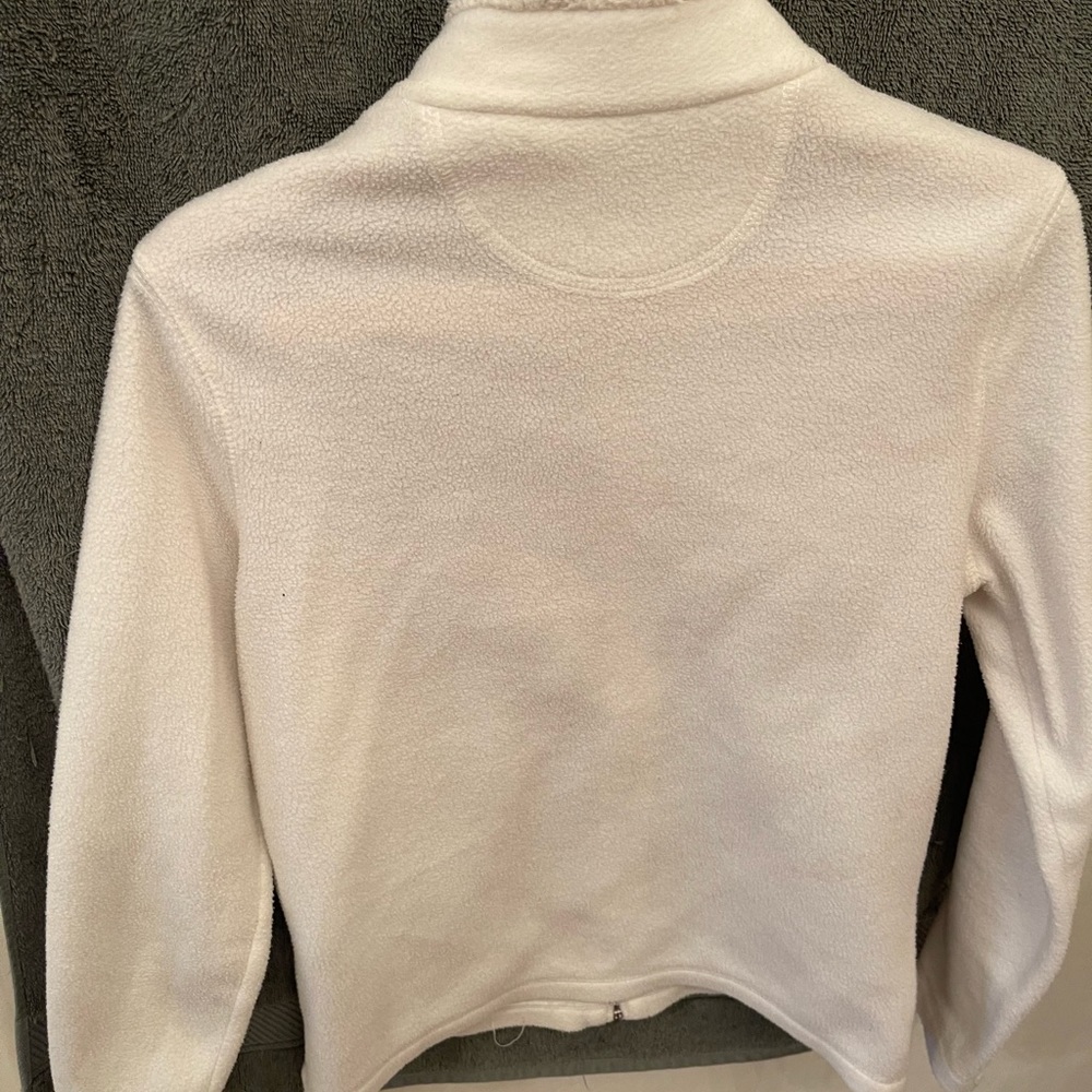 Fleece sweater, cardinal and flower detailed stitching zipper - Picture 4 of 4